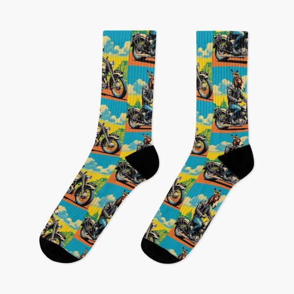 Item preview, cute donkey and old motorcycle designed and sold by Dogandesighn.