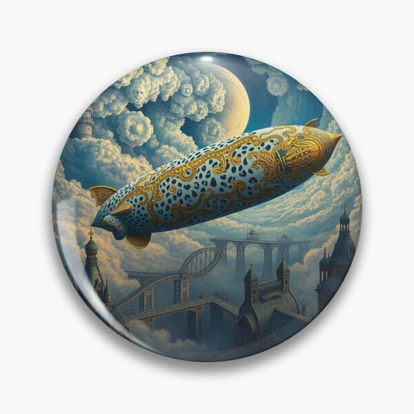 Item preview, Steampunk Snow Leopard Airship – A masterpiece of technology and elegance designed and sold by FotoworldEdel.