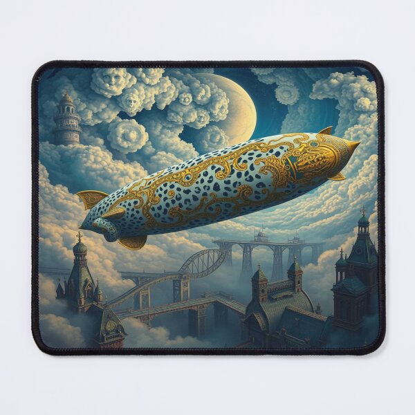 Item preview, Steampunk Snow Leopard Airship – A masterpiece of technology and elegance designed and sold by FotoworldEdel.