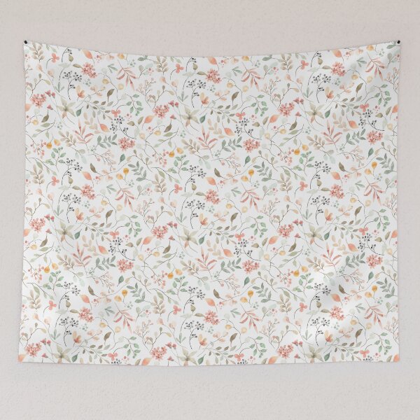 Item preview, Minimalist Floral Pattern – Soft Pastels designed and sold by Meemaart.