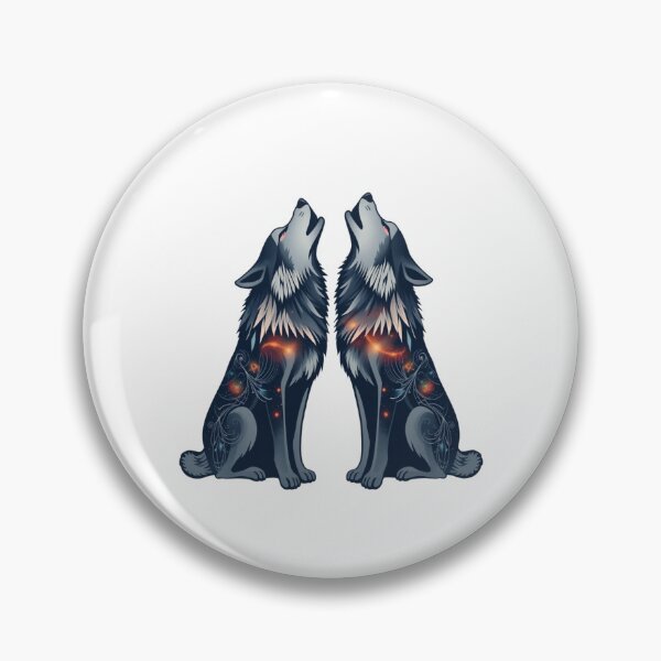 Item preview, Twin Wolves of the Cosmos designed and sold by StellarSnap.