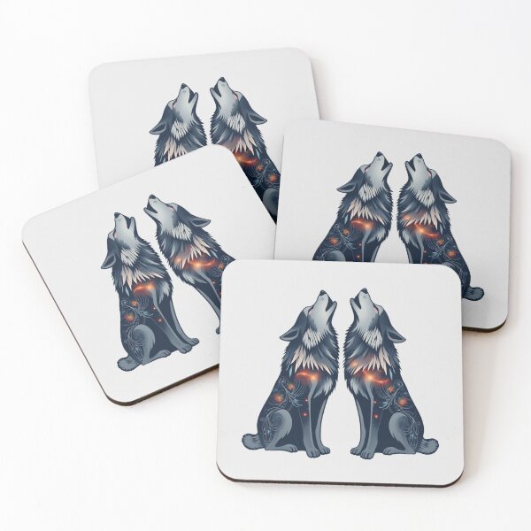 Item preview, Twin Wolves of the Cosmos designed and sold by StellarSnap.