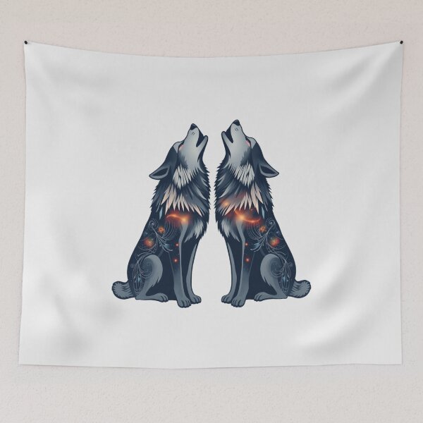 Item preview, Twin Wolves of the Cosmos designed and sold by StellarSnap.