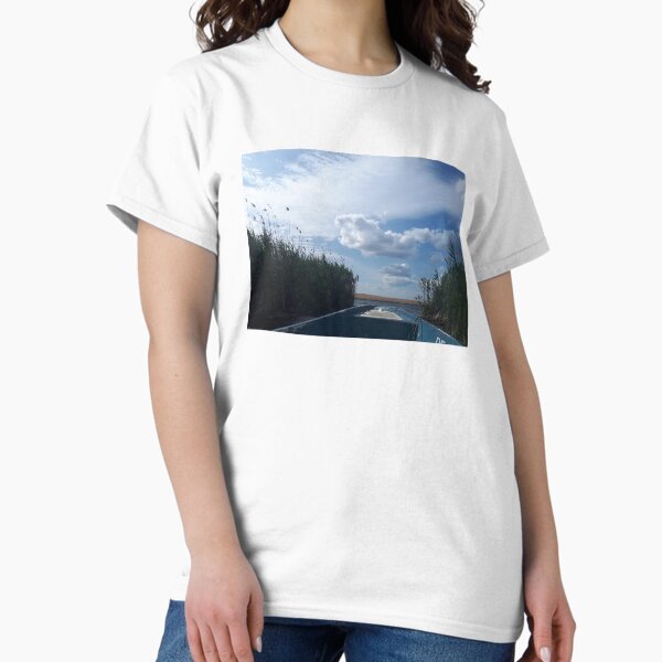 Item preview, Boat on the Lake Under the Blue Sky designed and sold by AndreeaDavid.