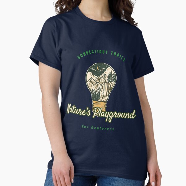 Item preview, Connecticut Trails Nature’s Playground for Explorers Funny Connecticut Hiking T-Shirt designed and sold by SwagzonTees.