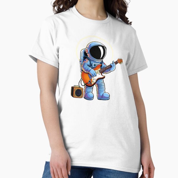 Item preview, Street Musician Astronaut – Cartoon Electric Guitar Space Busker Design designed and sold by LoliDesignShop.