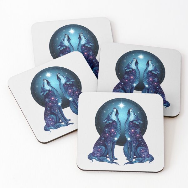 Item preview, Galaxy Wolves Twin designed and sold by StellarSnap.