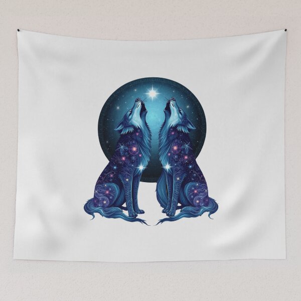 Item preview, Galaxy Wolves Twin designed and sold by StellarSnap.