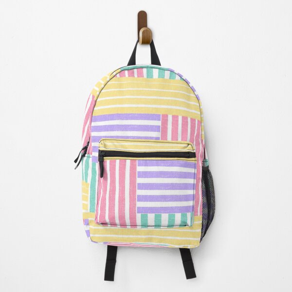 Item preview, Colorful Striped Patchwork Chalk Texture Pattern designed and sold by littleflabby.
