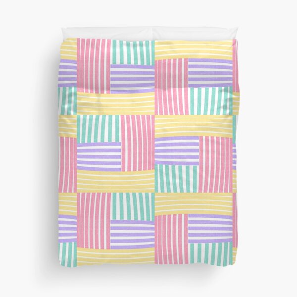 Item preview, Colorful Striped Patchwork Chalk Texture Pattern designed and sold by littleflabby.