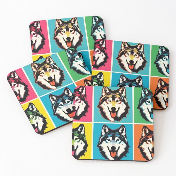 Item preview, pop art style wolf designed and sold by Dogandesighn.