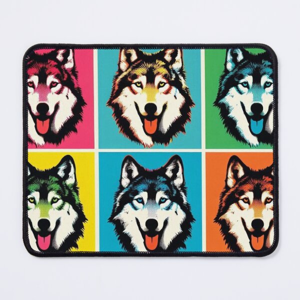 Item preview, pop art style wolf designed and sold by Dogandesighn.