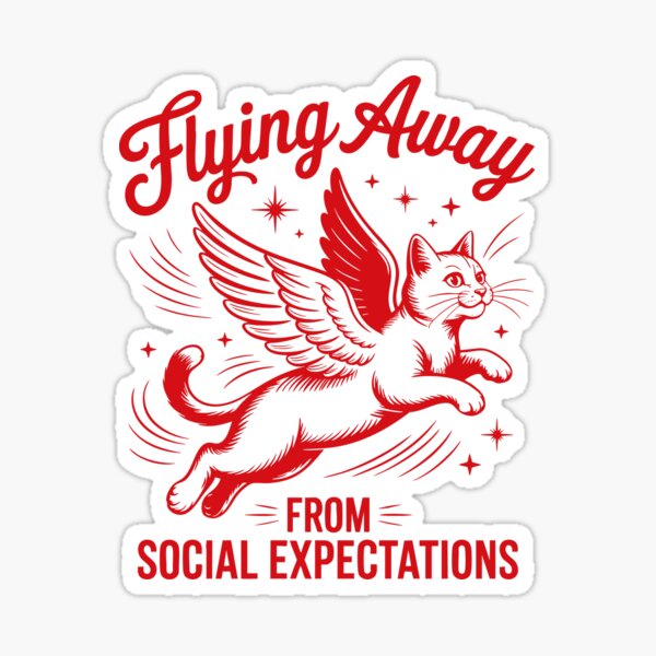 Aperçu de l'œuvre S'éloigner des attentes sociales – Pour les âmes neurospicy, queer et libres d'esprit créée et vendue par GosiaArtGarden.