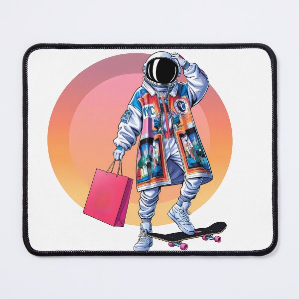 Item preview, Street Fashion Astronaut – Oversized Graphic Coat & Skateboard Cartoon Space Style designed and sold by LoliDesignShop.