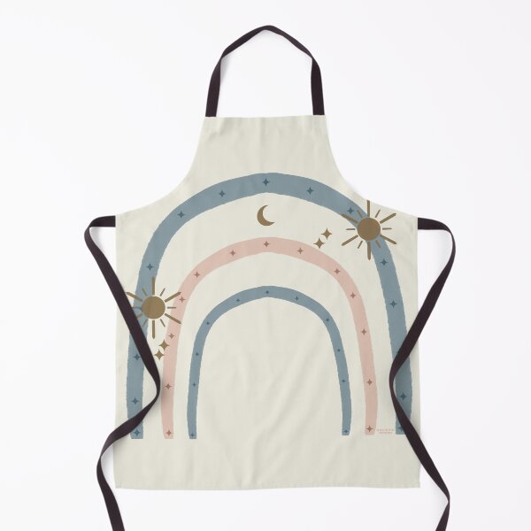 Item preview, Rainbow with stars - dull gold and teal blue designed and sold by Vaekra.