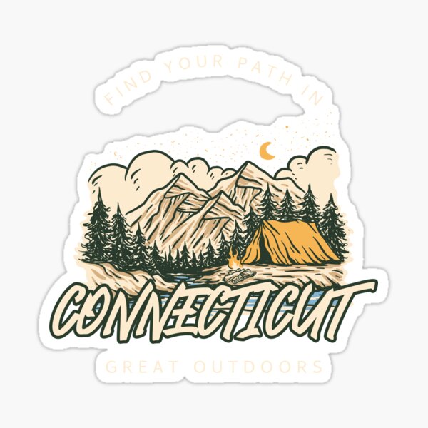 Item preview, Find Your Path in Connecticut’s Great Outdoors Funny Connecticut Hiking T-Shirt designed and sold by SwagzonTees.