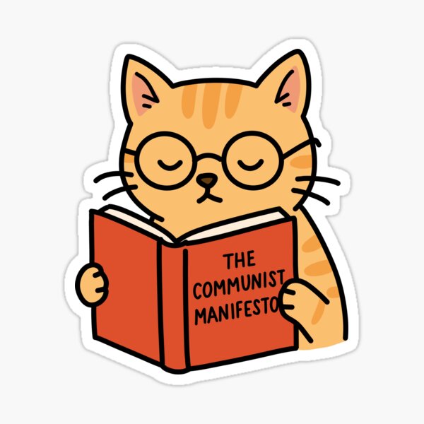 Artikel-Vorschau von Katze liest das Kommunistische Manifest (Combeferre-Tribut), designt und verkauft von byebyesally.