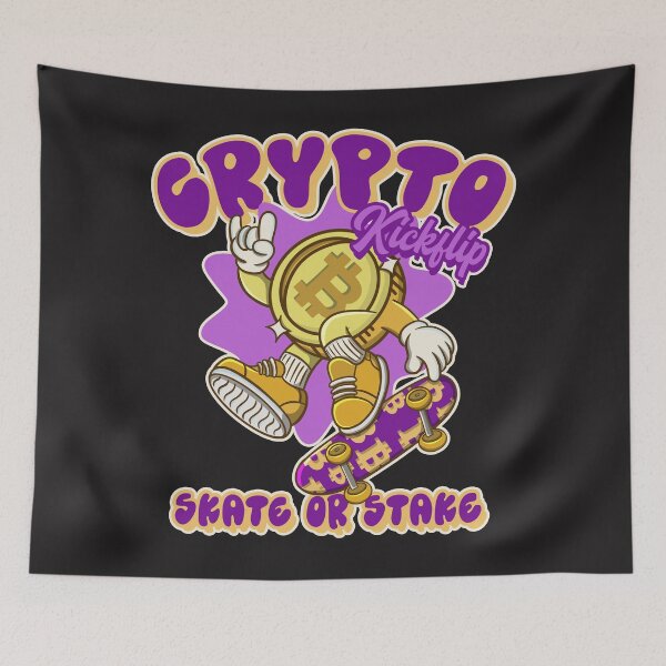 Item preview, Crypto Skateboarder - Funny BTC Design designed and sold by ImaginarStore.