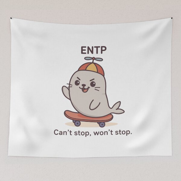 Item preview, ENTP Kawaii | Brilliantly Restless Seal MBTI Cute designed and sold by SealSquad.