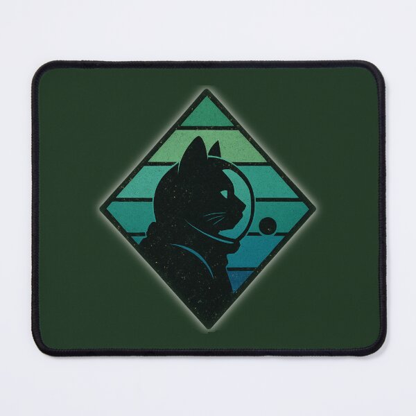 Item preview, Cosmic Kitty Nova – Green Space Cat in Retro Diamond designed and sold by ForestPainter.