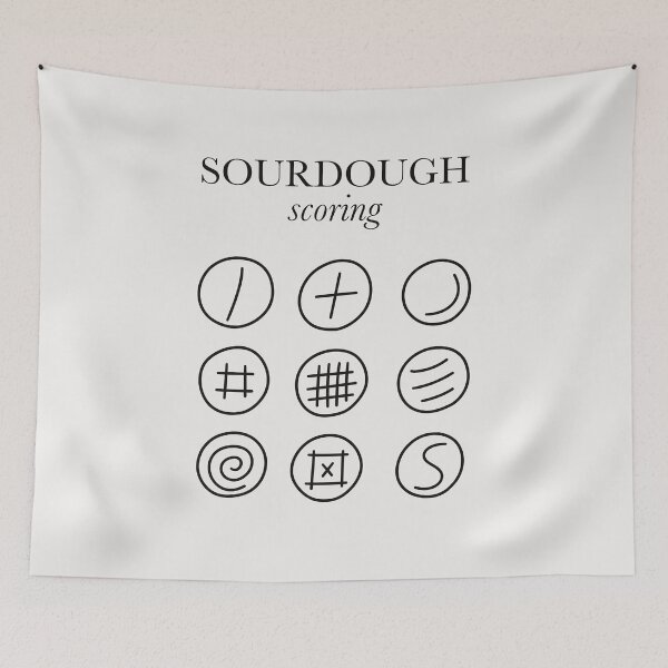 Item preview, Sourdough Scoring Techniques Illustration designed and sold by byebyesally.
