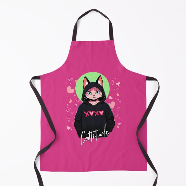Item preview, Cattitude Graphic – Funny Cute Cat in Hoodie | Anime Kitty XOXO  designed and sold by Cree8if.