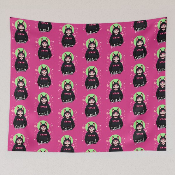 Item preview, Cattitude Graphic – Funny Cute Cat in Hoodie | Anime Kitty XOXO  designed and sold by Cree8if.