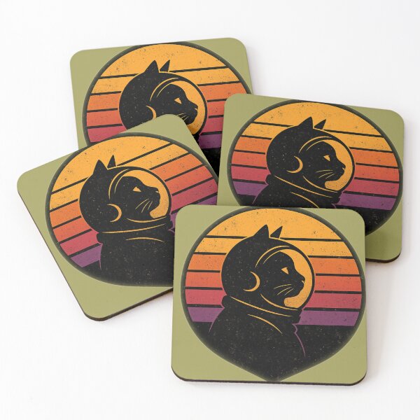Item preview, Cosmic Kitty Orbit – Retro Cat Astronaut Design designed and sold by ForestPainter.