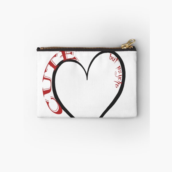 Item preview, Cute but Psycho Black Heart Red Font designed and sold by Swigalicious.