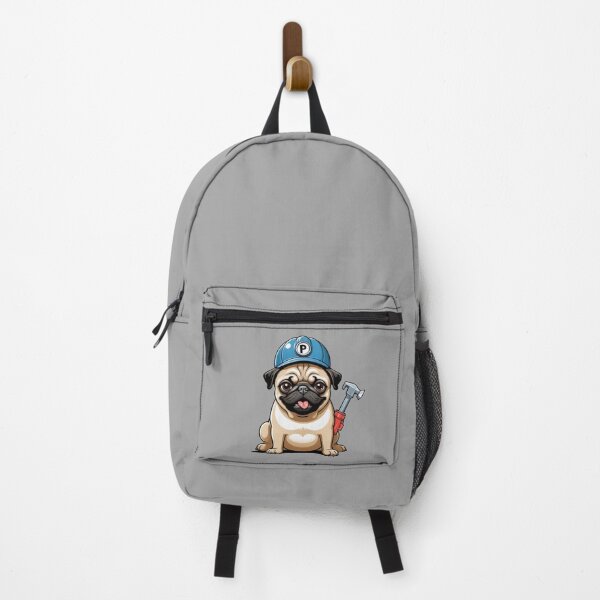 Item preview, Funny Pug Portrait – Comic Plumber Gift – Goofy Dog & Cat Owner Gifts – Humor Pet Lover Design designed and sold by KoraTalks.