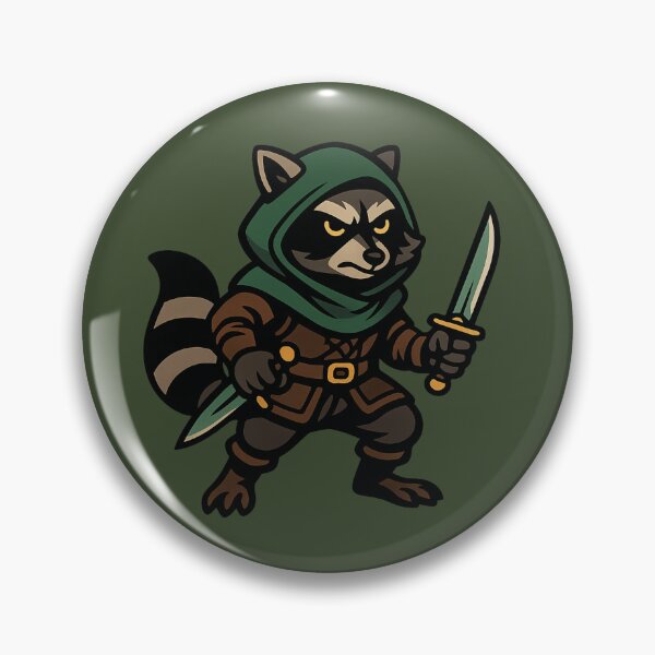 Item preview, Raccoon Rogue – Retro RPG Stealth Animal Character designed and sold by TenkaTees.