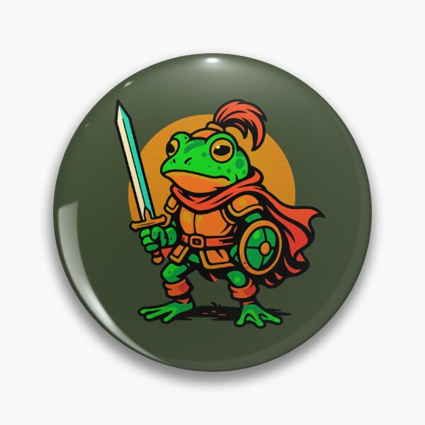 Item preview, Frog Knight – Bold Retro Fantasy RPG Character Design designed and sold by TenkaTees.