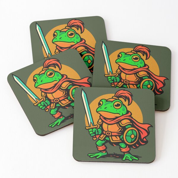 Item preview, Frog Knight – Bold Retro Fantasy RPG Character Design designed and sold by TenkaTees.