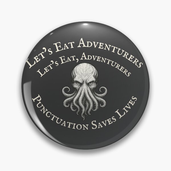 Item preview, Let's Eat Adventurers - Let's Eat, Adventurers - Punctuation Saves Lives - Vintage Fantasy Illithid Shirt designed and sold by TenkaTees.