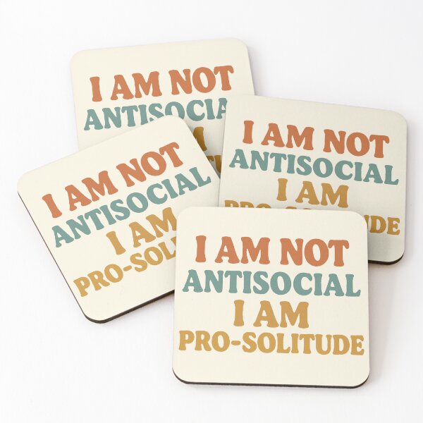 Item preview, I Am Not Antisocial I Am Pro-Solitude - Retro Cozy Introvert T-Shirt designed and sold by TenkaTees.