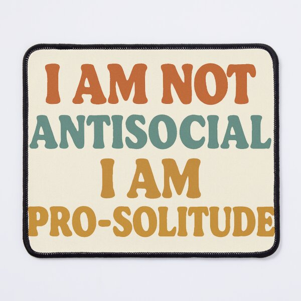 Item preview, I Am Not Antisocial I Am Pro-Solitude - Retro Cozy Introvert T-Shirt designed and sold by TenkaTees.