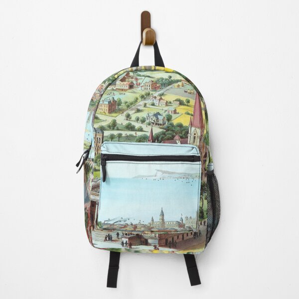 Item preview, Temperate Zone by Levi Walter Yaggy: Unique 1893 Illustration with iconic buildings designed and sold by Starpuffdesign.