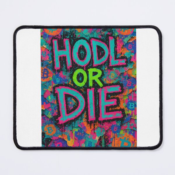 Artikelvorschau, HODL OR DIE – Neon Bitcoin Graffiti entworfen und verkauft von oneof21million.