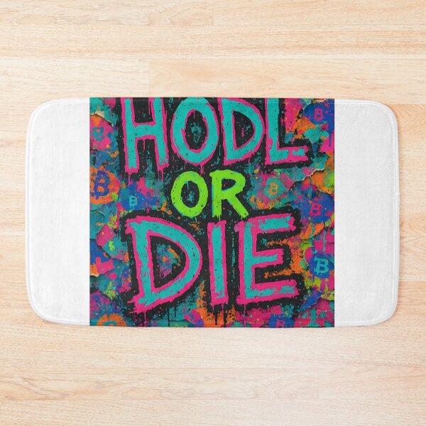 Artikelvorschau, HODL OR DIE – Neon Bitcoin Graffiti entworfen und verkauft von oneof21million.