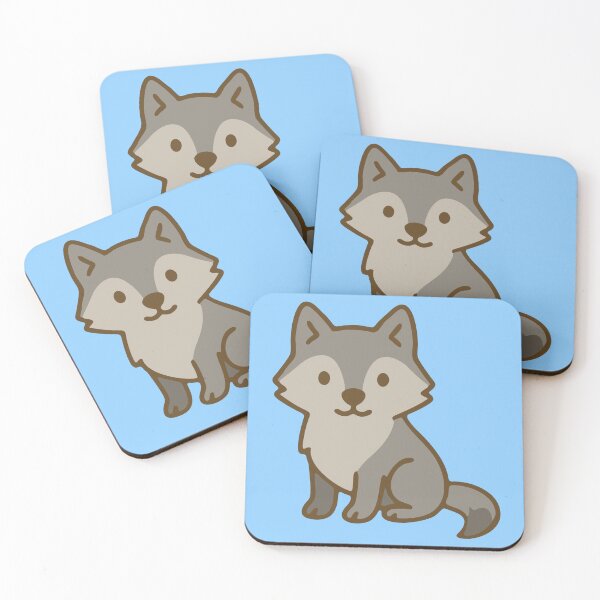 Item preview, Freya the Wolf - Adorable Kawaii Wolf designed and sold by PatchAndPetal.