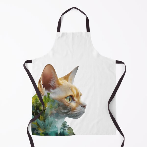 Item preview, Devon Rex in the Wild: Nature Double Exposure Art designed and sold by ShadowAndSlate.