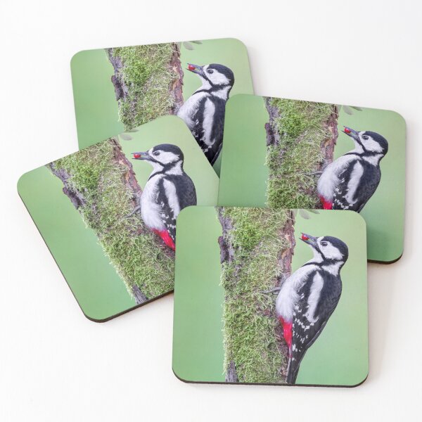 Item preview, Great Spotted Woodpecker with Red Berry designed and sold by Mihaela Limberea.