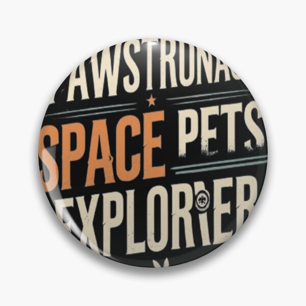 Item preview, Pawstronaut Adventures Vintage Space Pets Typography | Retro Sci-Fi Badge Design designed and sold by Ctrlr.