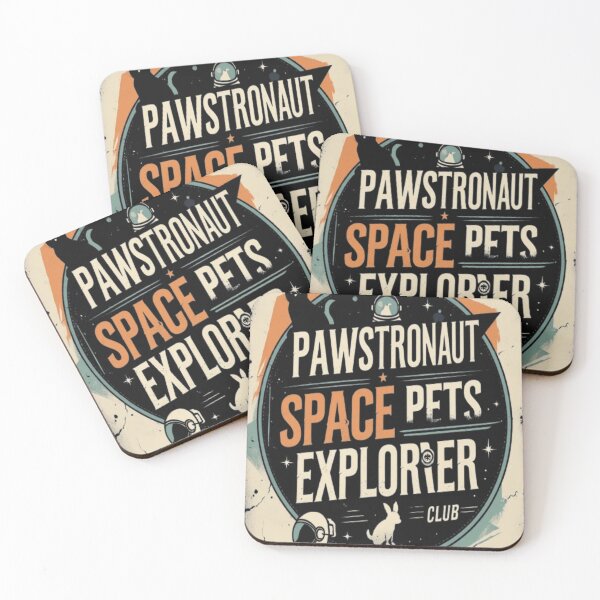 Item preview, Pawstronaut Adventures Vintage Space Pets Typography | Retro Sci-Fi Badge Design designed and sold by Ctrlr.