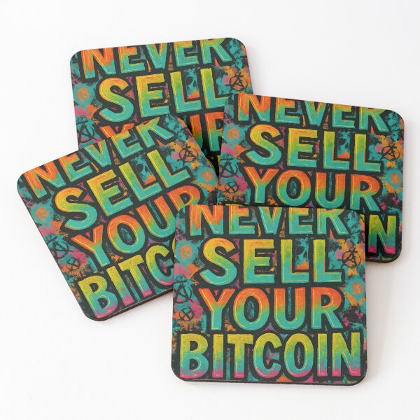 Item preview, Never Sell Your Bitcoin – Neon Graffiti Statement designed and sold by oneof21million.