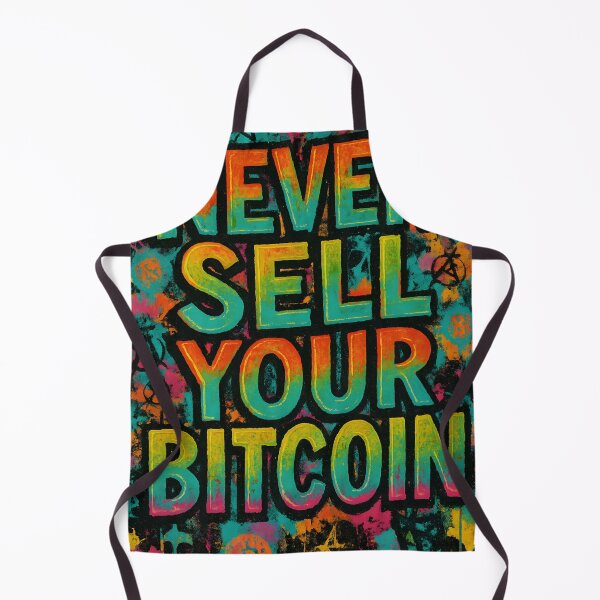 Item preview, Never Sell Your Bitcoin – Neon Graffiti Statement designed and sold by oneof21million.