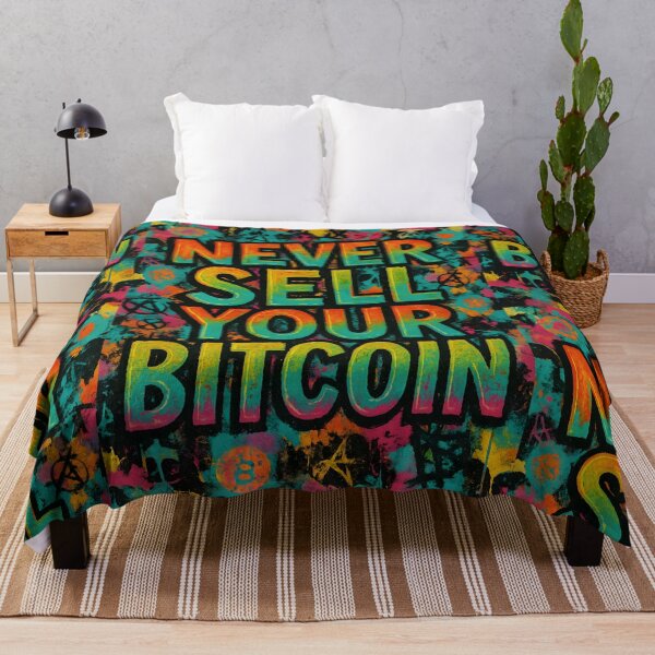 Item preview, Never Sell Your Bitcoin – Neon Graffiti Statement designed and sold by oneof21million.