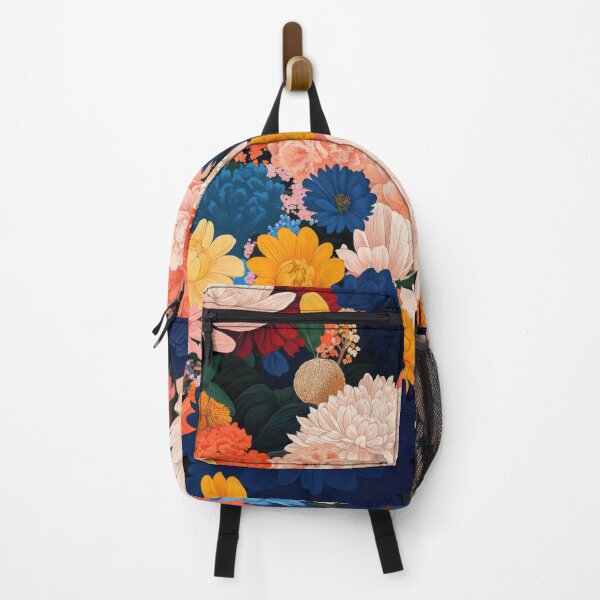 Item preview, Flower Garden Poster maximalist Dahlias dopamine decor Japanese Wall Art Japandi Floral Print Botanical Wall Art perfect gift for her designed and sold by regnumsaturni.