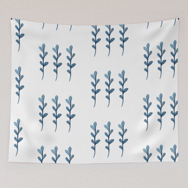 Item preview, Blue leaves designed and sold by cadstudios.