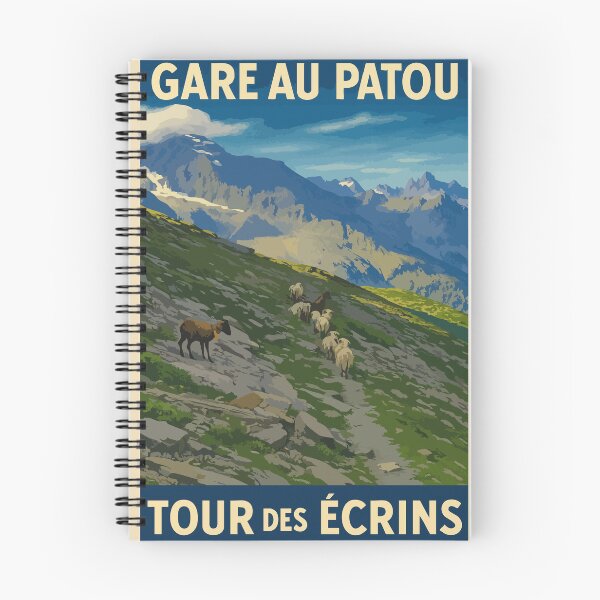Item preview, Beware of Patou – Vintage Tour des Écrins Poster | Sheepfold and Alpine Pastures designed and sold by Atelier Brume.